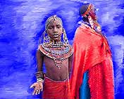 000711  Kenya: Masai at Amboselli