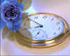 000796 Blue rose & pocket watch